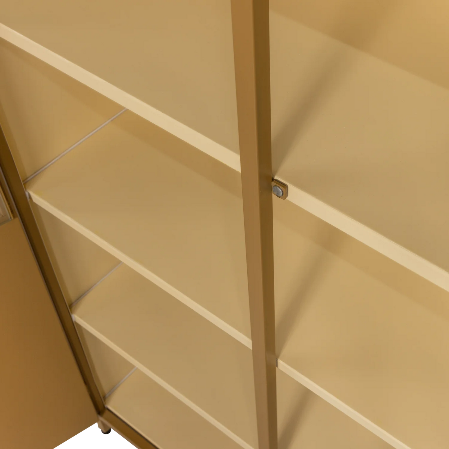 Exhibit xl 2-deurs vitrinekast metaal honinggeel