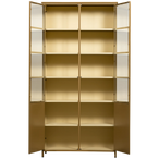 Exhibit xl 2-deurs vitrinekast metaal honinggeel