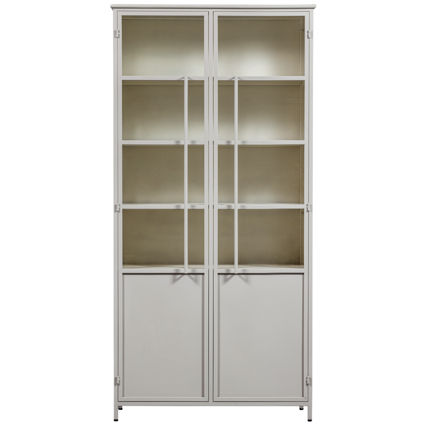 Exhibit XL 2-deurs vitrinekast metaal zand