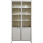 Exhibit XL 2-deurs vitrinekast metaal zand