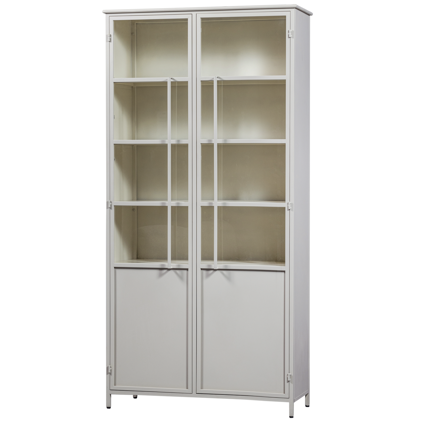 Exhibit XL 2-deurs vitrinekast metaal zand