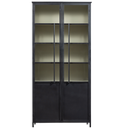 Exhibit XL 2-deurs vitrinekast metaal zwart