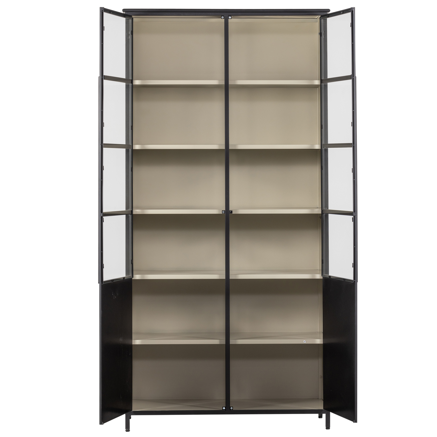 Exhibit XL 2-deurs vitrinekast metaal zwart