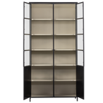 Exhibit XL 2-deurs vitrinekast metaal zwart