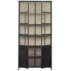 Exhibit XL 2-deurs vitrinekast metaal zwart
