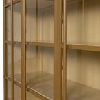 Exhibit xl 3-deurs vitrinekast metaal honinggeel