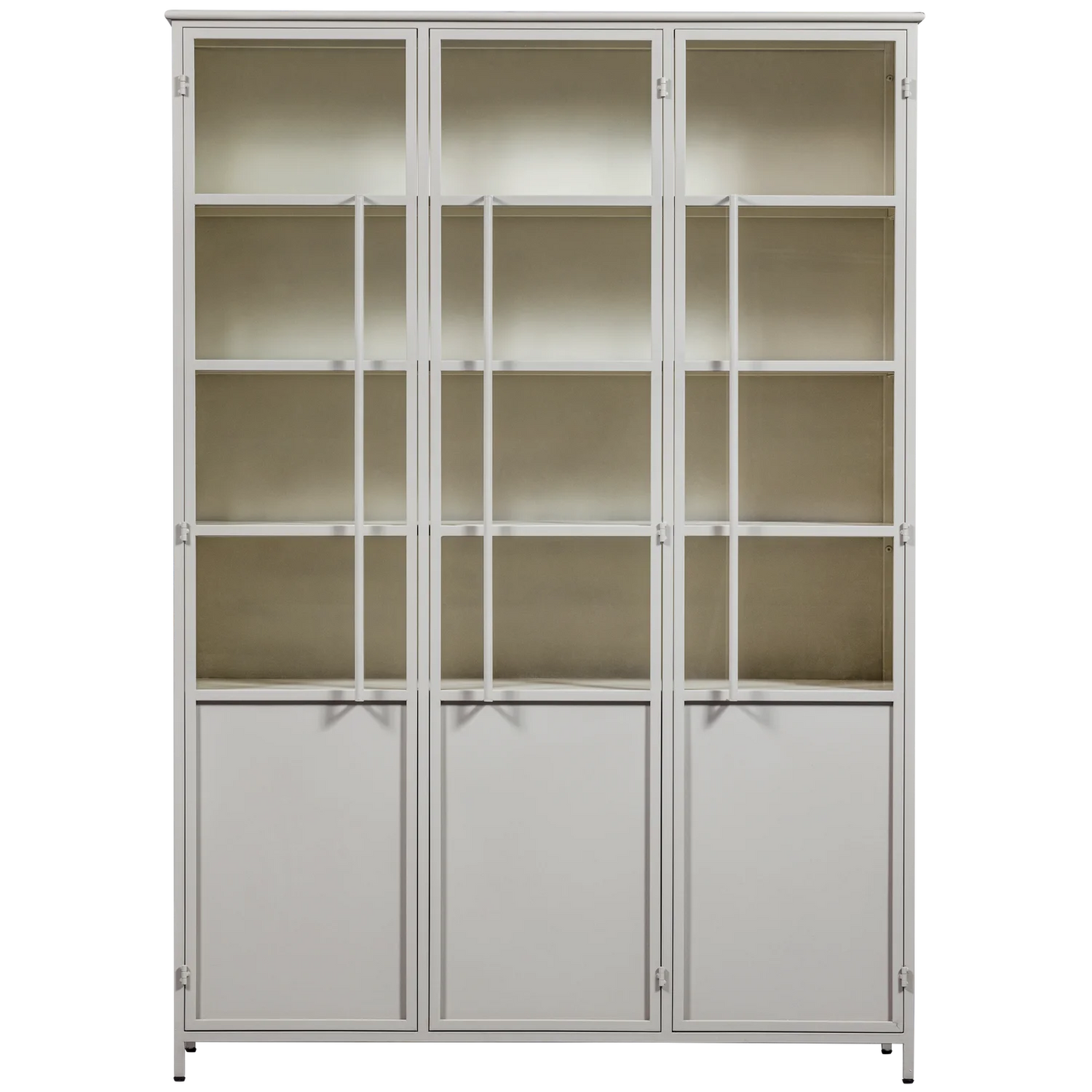 Exhibit xl 3-deurs vitrinekast metaal zand