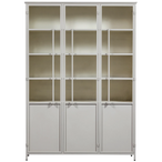Exhibit xl 3-deurs vitrinekast metaal zand