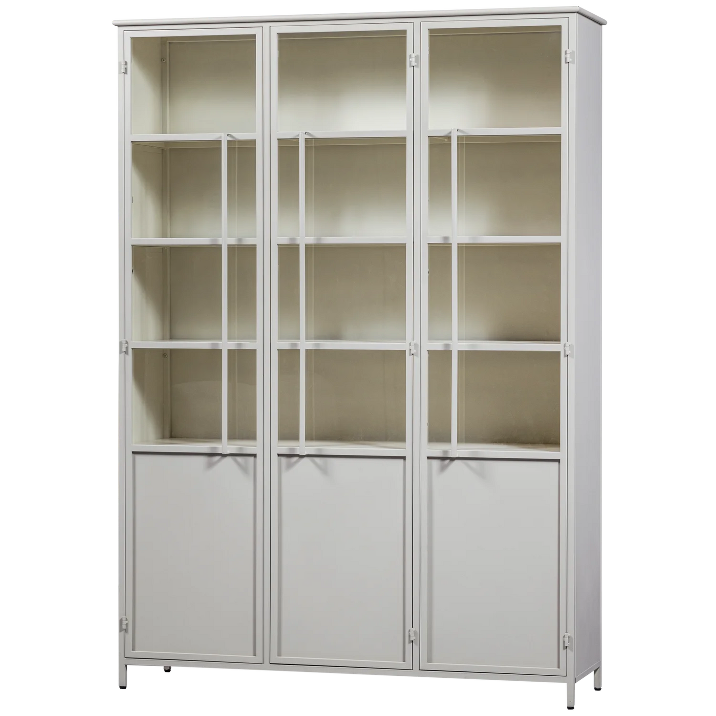 Exhibit xl 3-deurs vitrinekast metaal zand