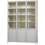 Exhibit xl 3-deurs vitrinekast metaal zand