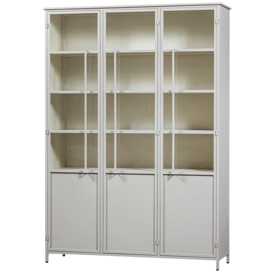 Exhibit xl 3-deurs vitrinekast metaal zand