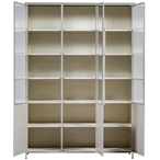 Exhibit xl 3-deurs vitrinekast metaal zand