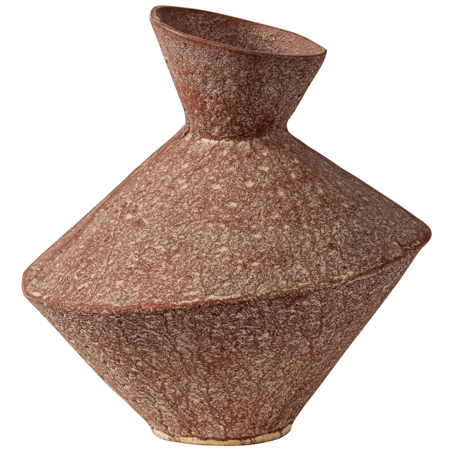 Reza vaas aluminium bruin