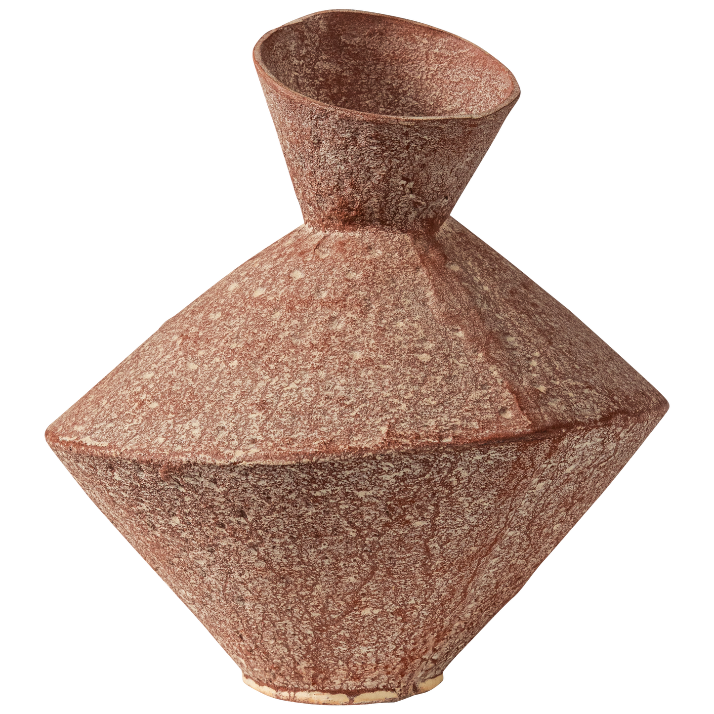 Reza vaas aluminium bruin