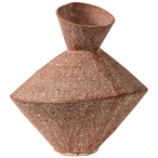 Reza vaas aluminium bruin