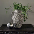 Tabia vaas aluminium donkerbruin