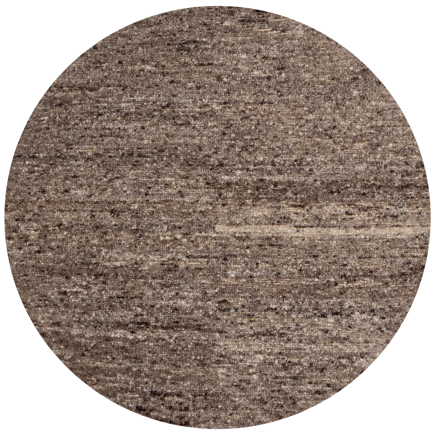 Efia vloerkleed rond wol bruin melange Ø200cm