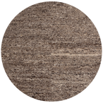 Efia vloerkleed rond wol bruin melange Ø200cm