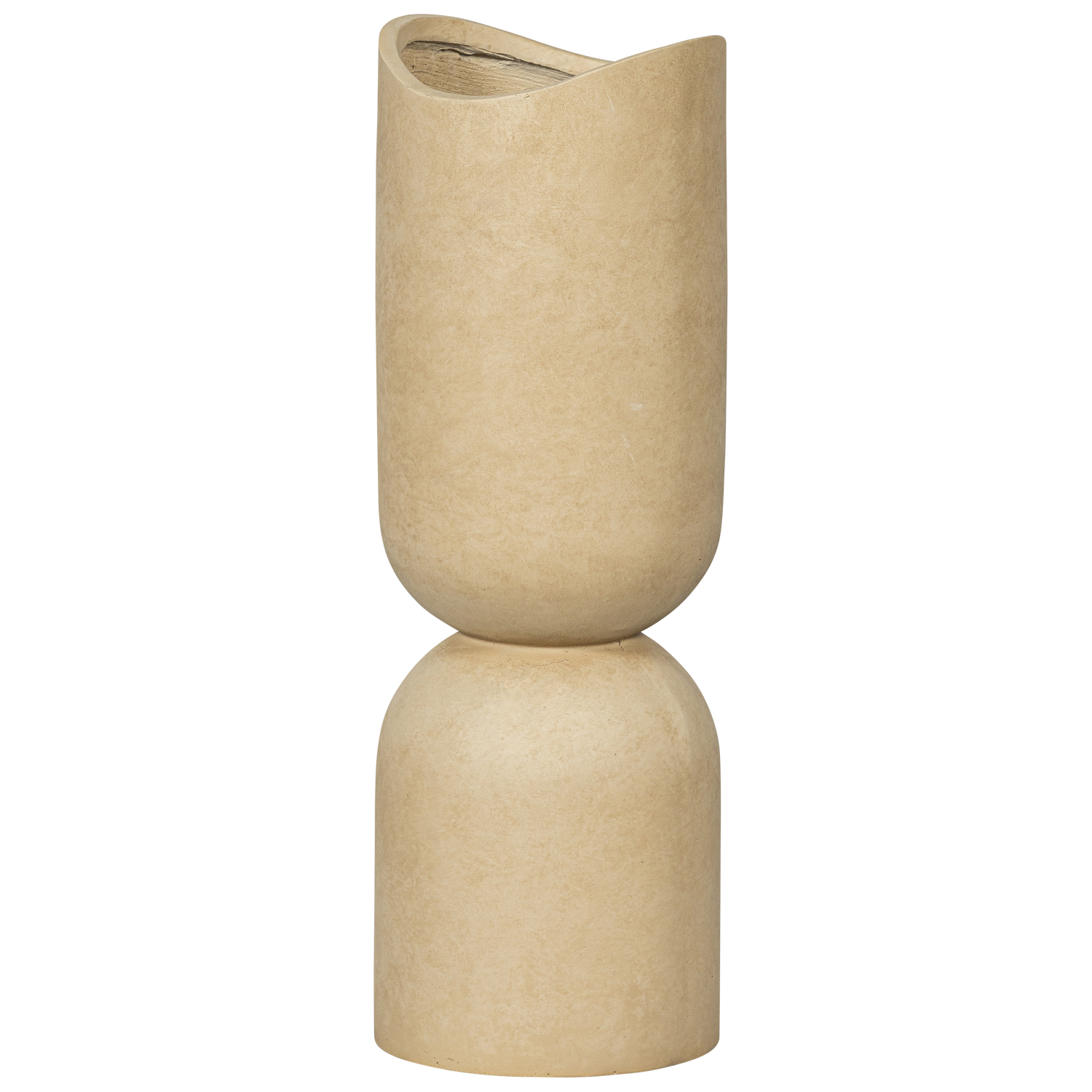 Mosi vaas/plantenpot fiber clay beige 75xØ25cm