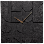 Zaria klok organisch design cement zwart