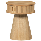 Karri nachtkastje rond hout naturel