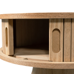 Karri nachtkastje rond hout naturel