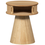 Karri nachtkastje rond hout naturel