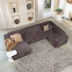 Efia vloerkleed wol bruin melange 170x240cm