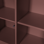 Merel opbergkast grenen bordeauxrood [fsc]