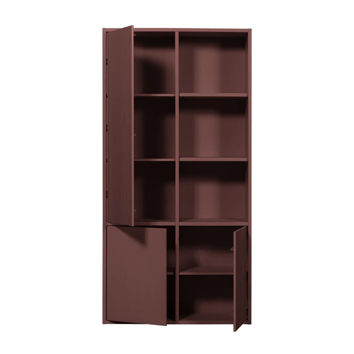 Merel opbergkast grenen bordeauxrood [fsc]