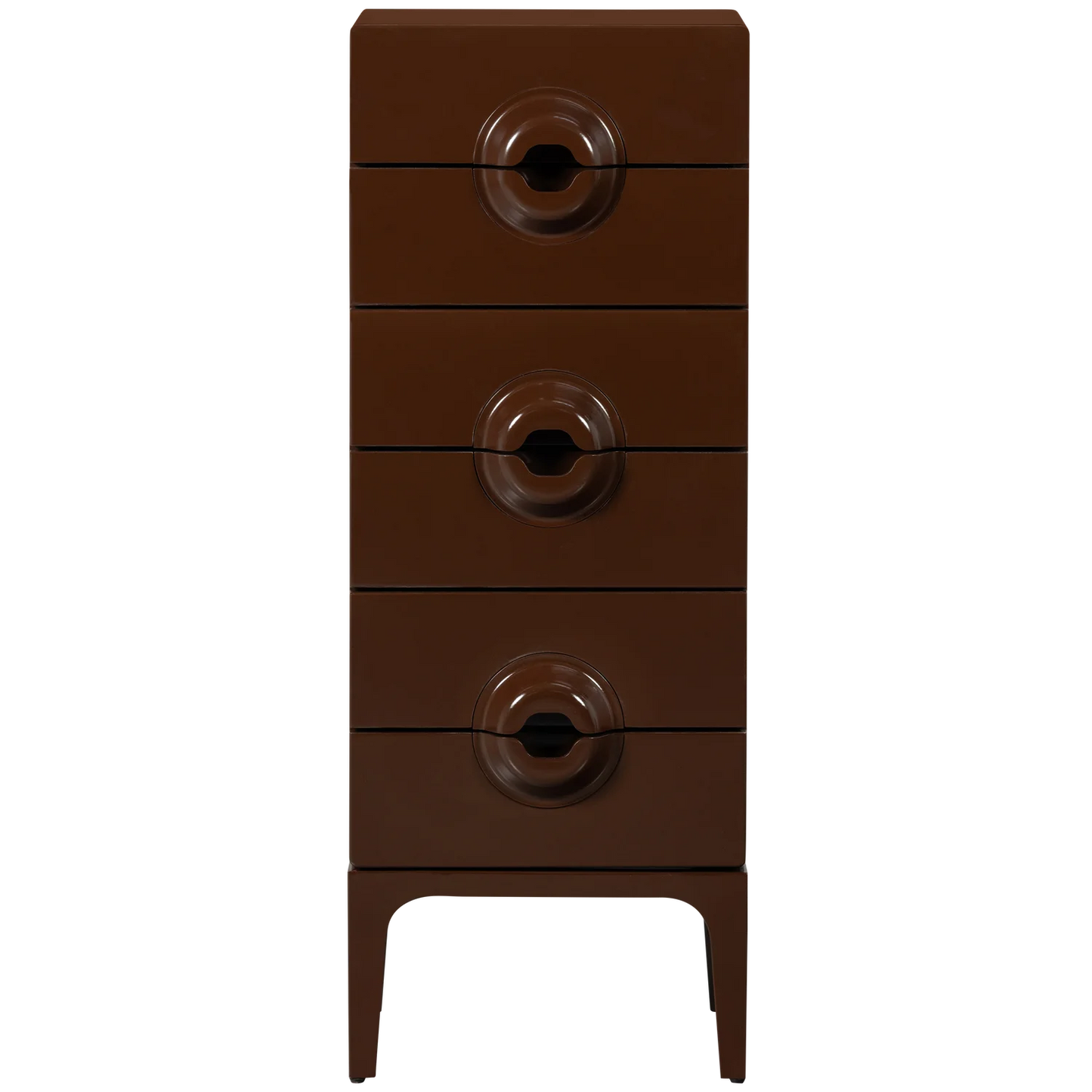 Merge ladekast 6 lades hout bruin/rood