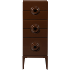 Merge ladekast 6 lades hout bruin/rood