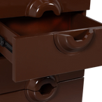 Merge ladekast 6 lades hout bruin/rood