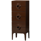 Merge ladekast 6 lades hout bruin/rood