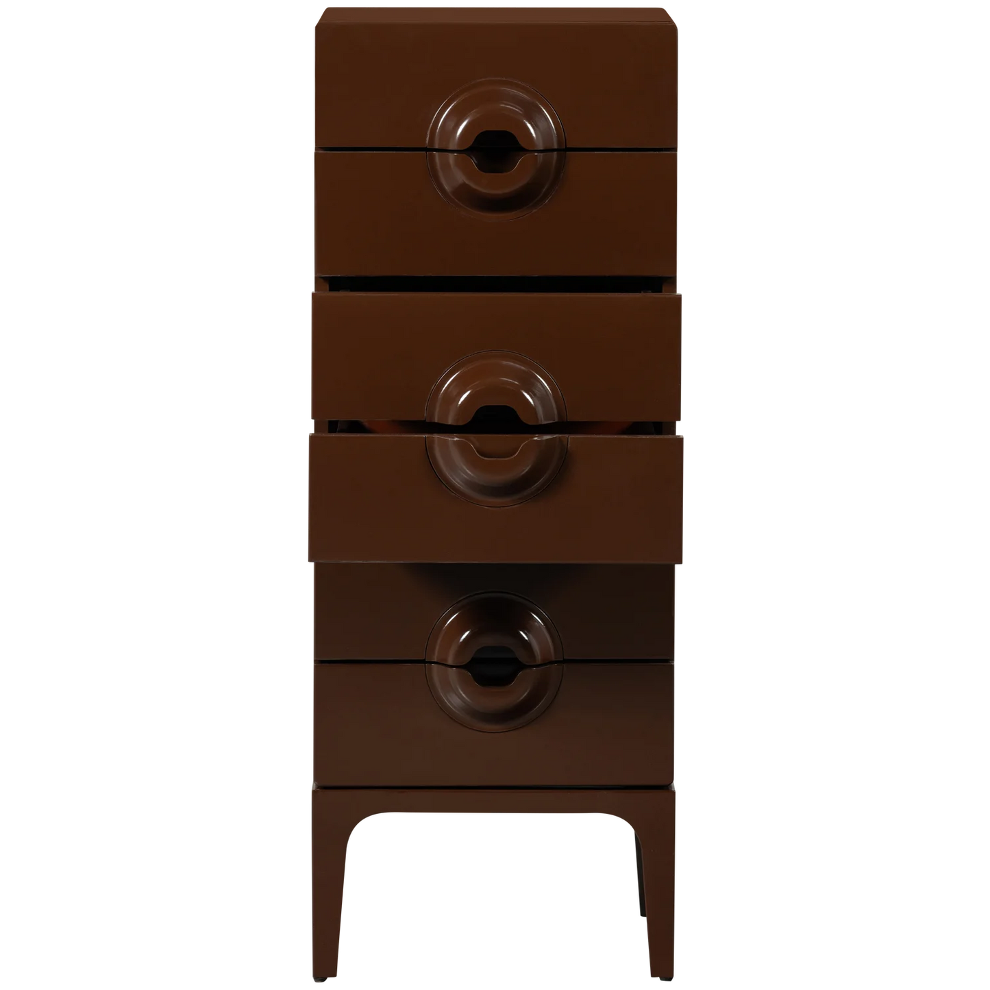 Merge ladekast 6 lades hout bruin/rood