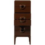 Merge ladekast 6 lades hout bruin/rood