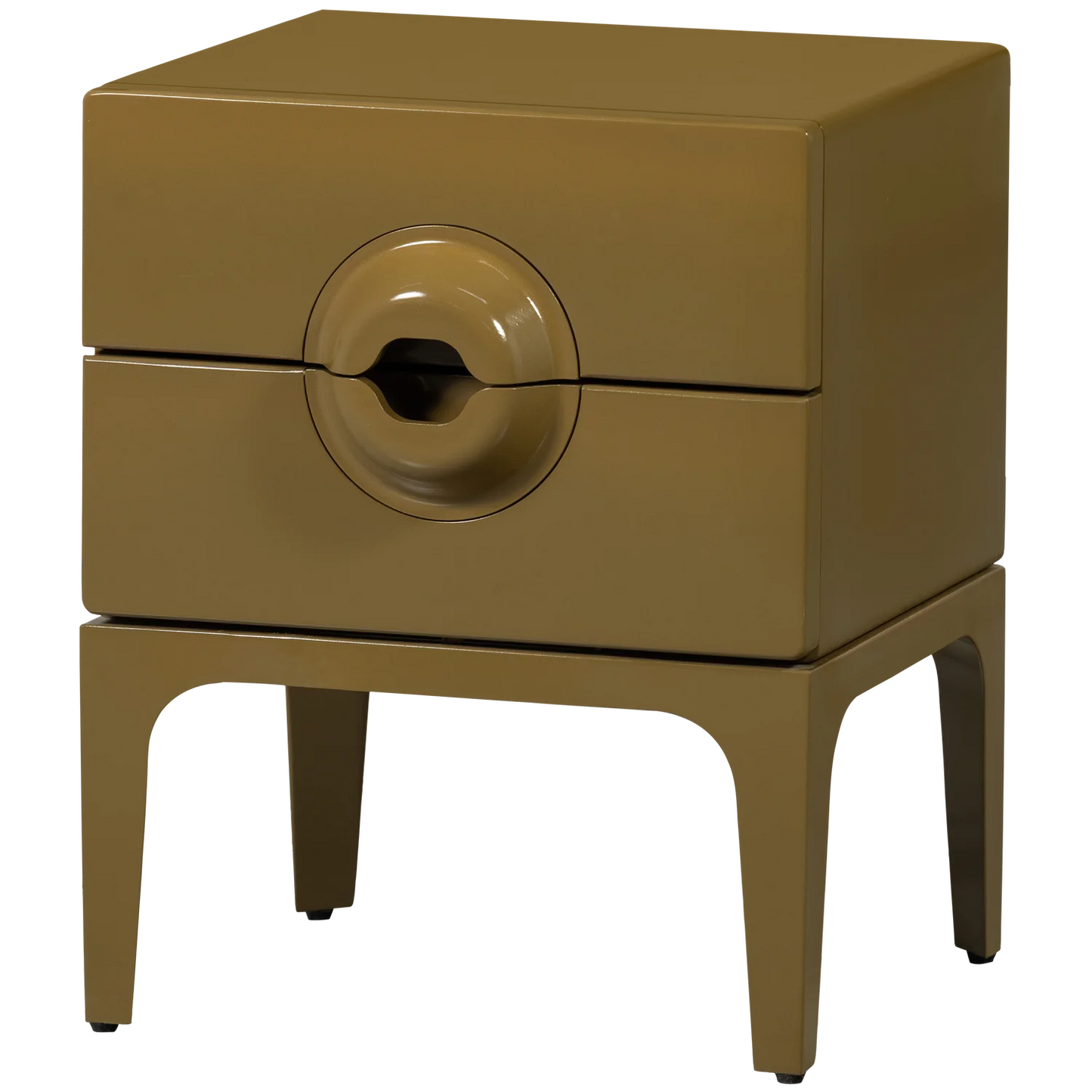 Merge ladekast/nachtkastje 2 lades hout honinggeel