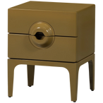 Merge ladekast/nachtkastje 2 lades hout honinggeel