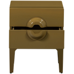 Merge ladekast/nachtkastje 2 lades hout honinggeel