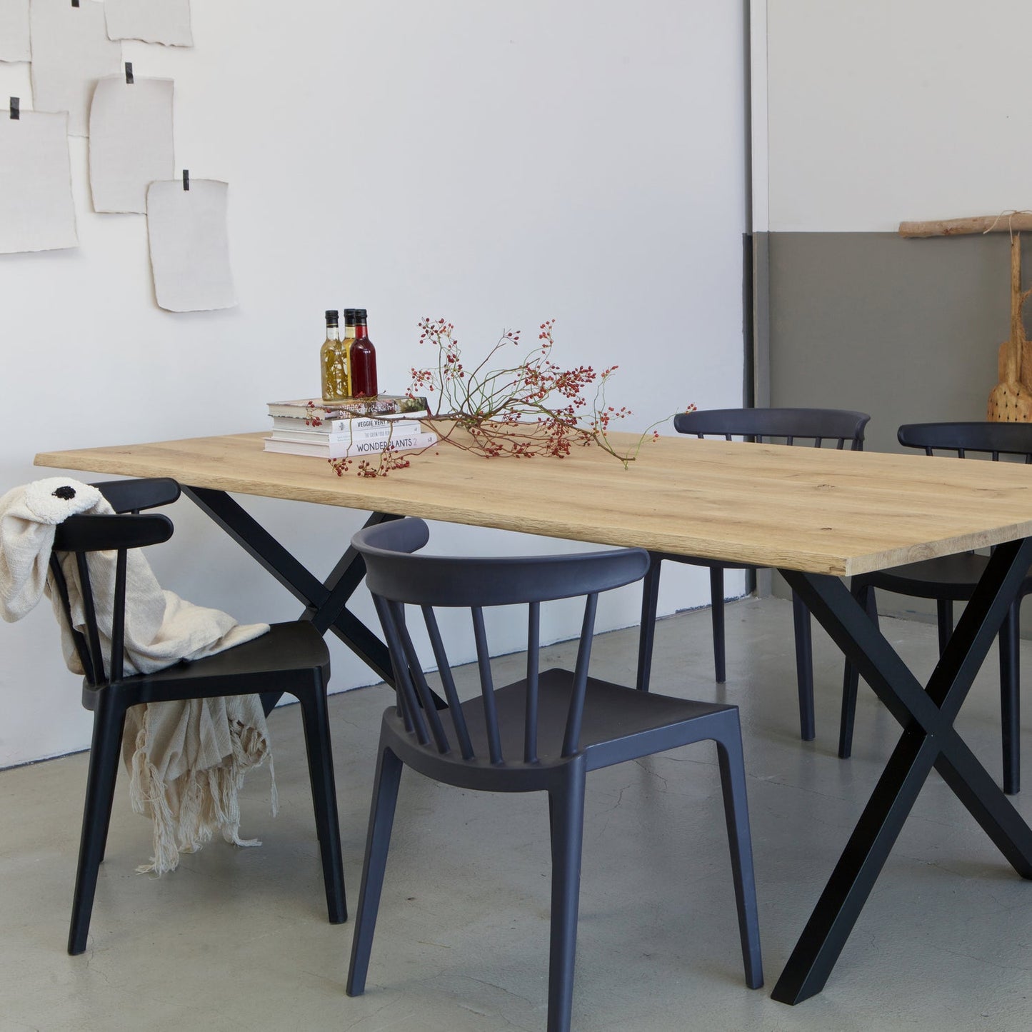 Bliss tuinstoel met spijlen kunststof zwart