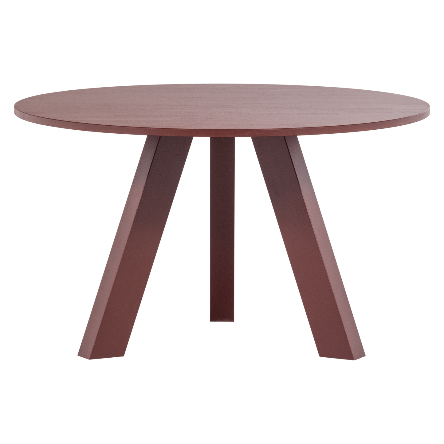 Rhonda eettafel o129 cm eiken bordeauxrood [fsc]