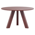 Rhonda eettafel o129 cm eiken bordeauxrood [fsc]