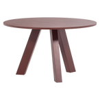 Rhonda eettafel o129 cm eiken bordeauxrood [fsc]