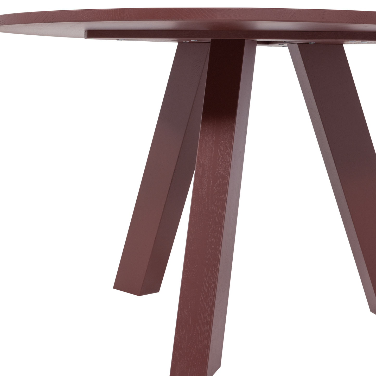 Rhonda eettafel o129 cm eiken bordeauxrood [fsc]