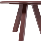 Rhonda eettafel o129 cm eiken bordeauxrood [fsc]