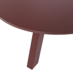 Rhonda eettafel o129 cm eiken bordeauxrood [fsc]