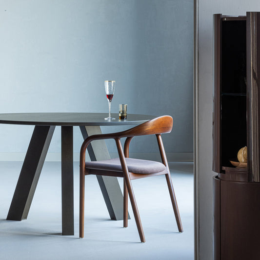 Rhonda eettafel o129 cm eiken middenbruin [fsc]