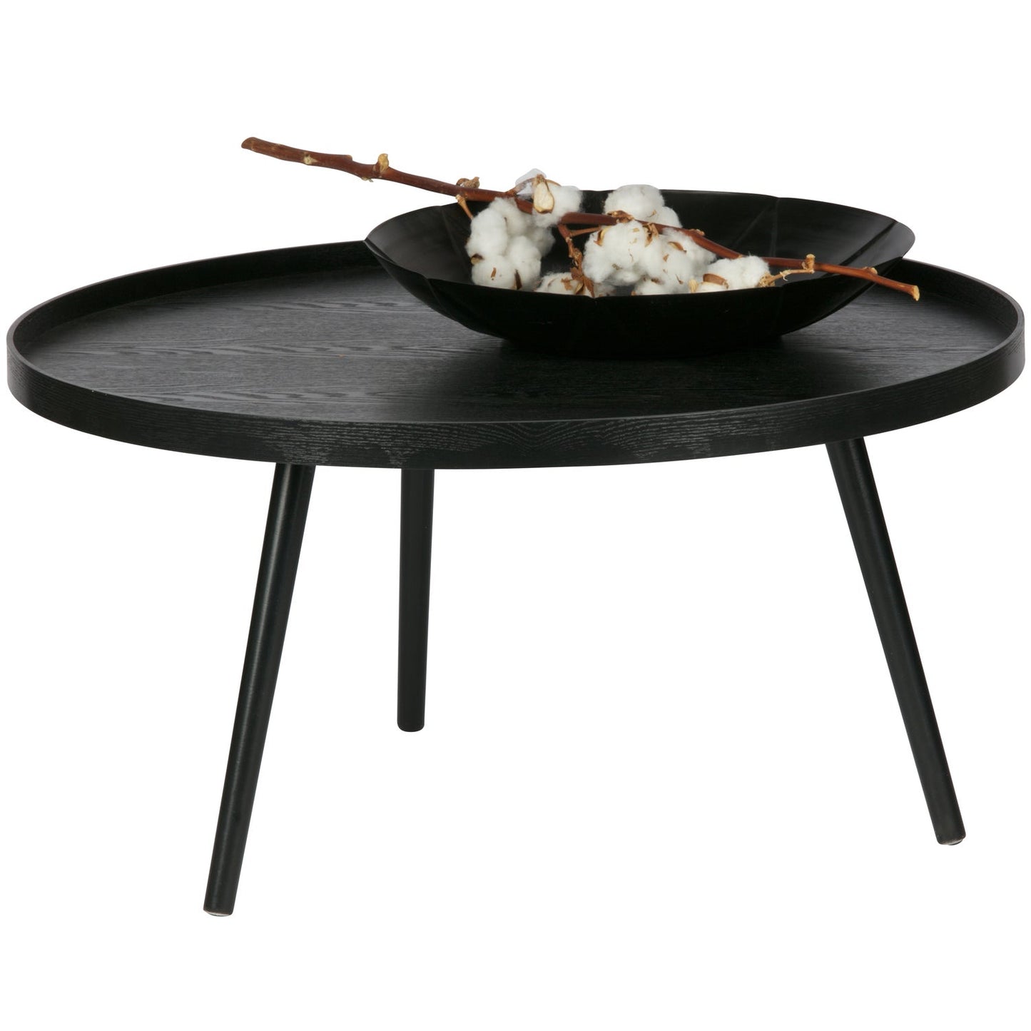 Mesa bijzettafel xl hout zwart 39xø78