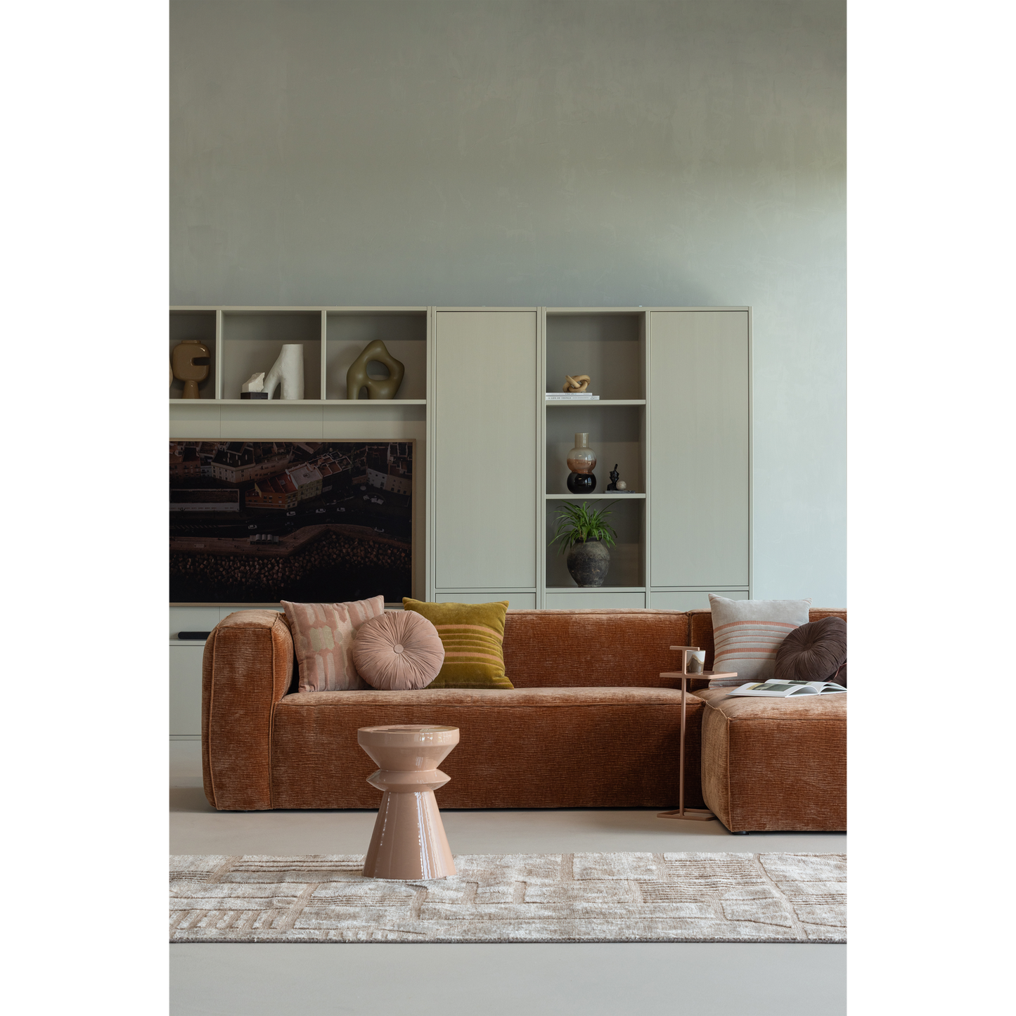 Meggy tv opbergkast 160 cm grenen dust [fsc]