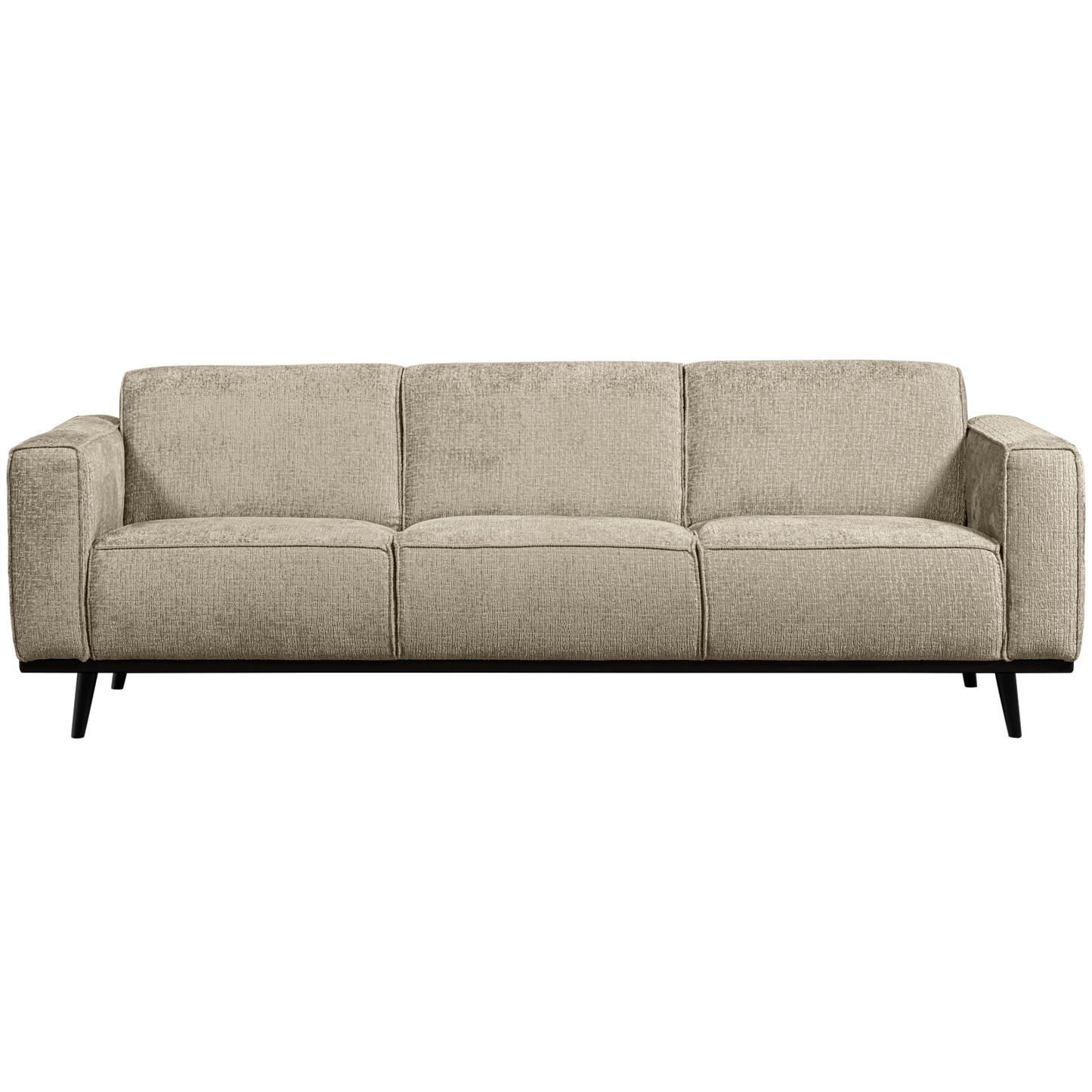Statement 3-zits bank 230 cm structure velvet wheatfield